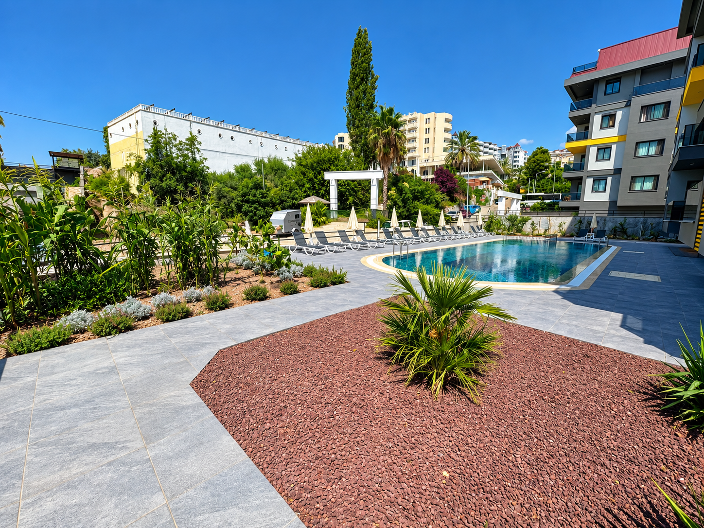 Район Кестель — апартаменты 2+1 Duplex / Garden Duplex 2+1 — 500 м до моря